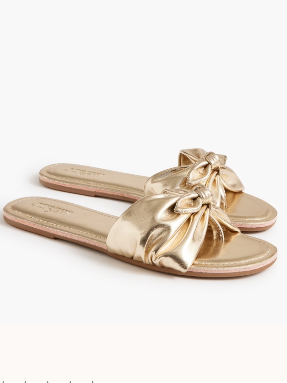 J. Crew Bow flip-flops - Sunkissed Gold Metallic Gold